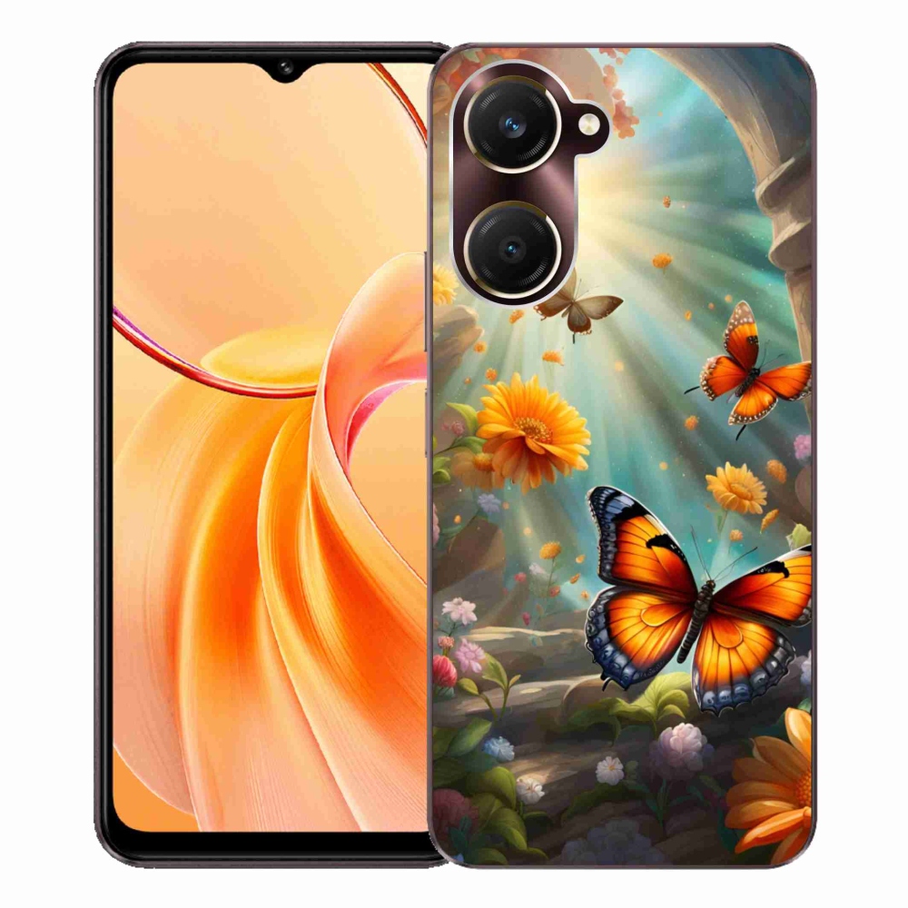 Gélový kryt mmCase na Vivo Y28s 5G - motýlia záhrada 2