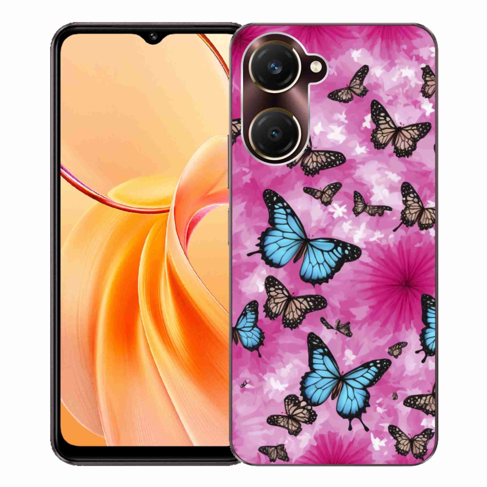Gélový kryt mmCase na Vivo Y28s 5G - motýlia záhrada