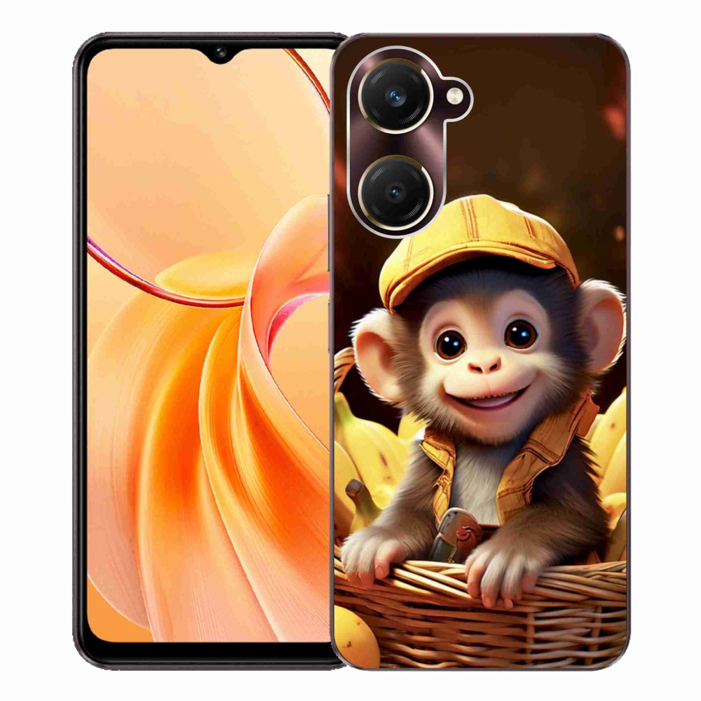 Gélový kryt mmCase na Vivo Y28s 5G - opice v košíku
