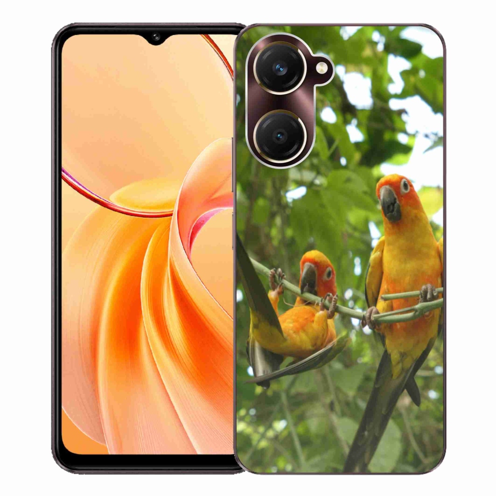 Gélový kryt mmCase na Vivo Y28s 5G - papagáje aratingy