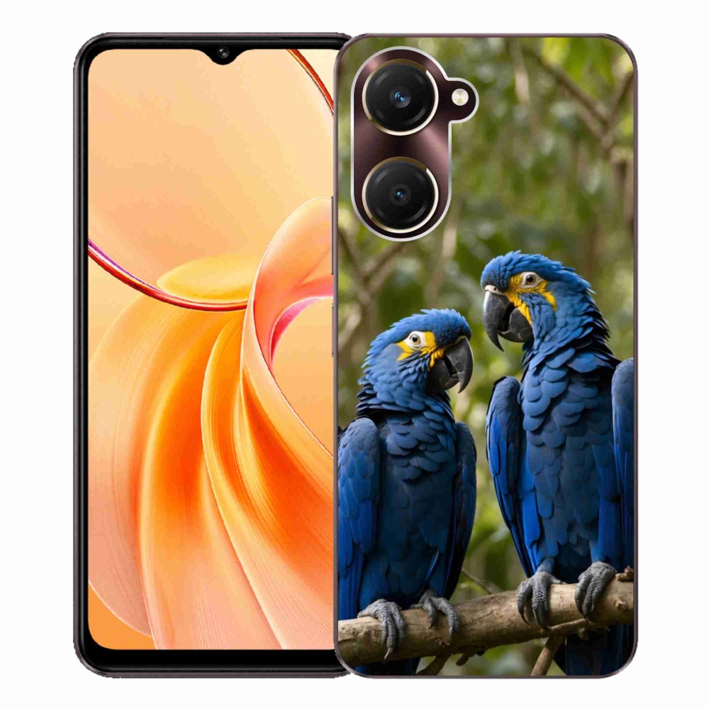 Gélový kryt mmCase na Vivo Y28s 5G - papagájové duo