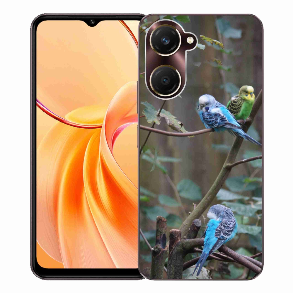 Gélový kryt mmCase na Vivo Y28s 5G - papagáje na vetve