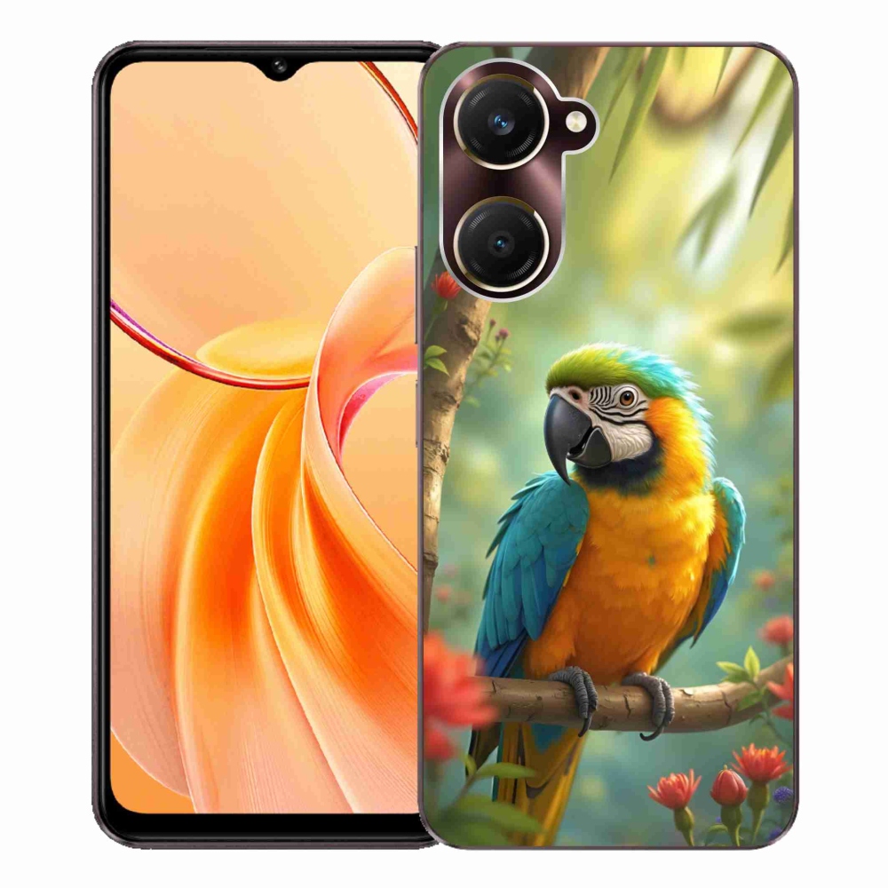 Gélový kryt mmCase na Vivo Y28s 5G - papagáj ara modrožltá