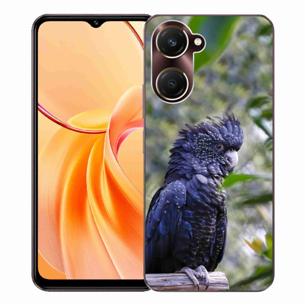 Gélový kryt mmCase na Vivo Y28s 5G - papagáj kakadu čierny