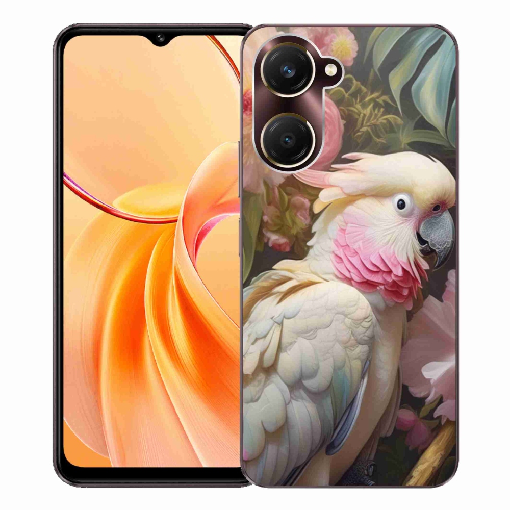 Gélový kryt mmCase na Vivo Y28s 5G - papagáj kakadu ružový 2