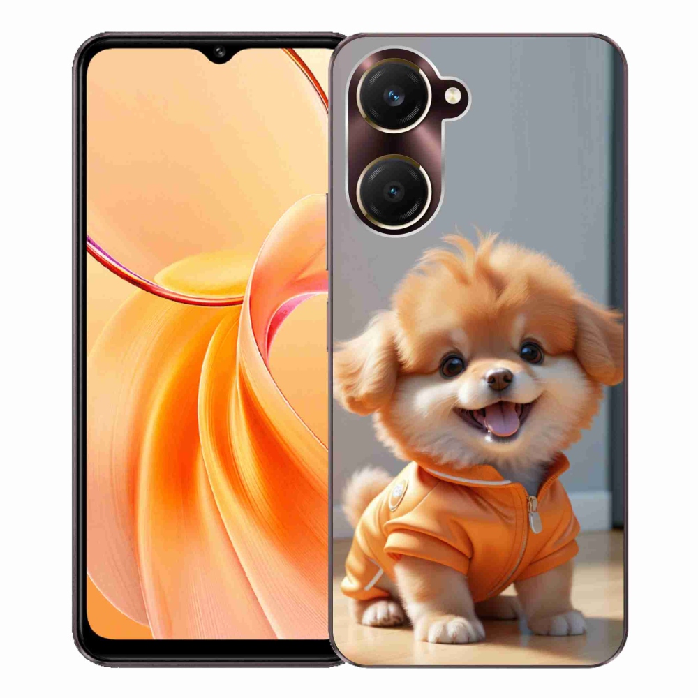 Gélový kryt mmCase na Vivo Y28s 5G - roztomilý pomeranian v mikine