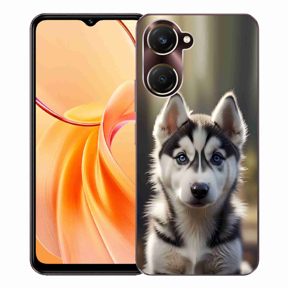Gélový kryt mmCase na Vivo Y28s 5G - roztomilý sibírsky husky