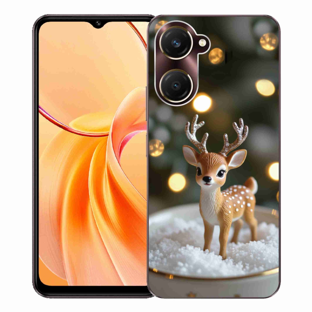 Gélový kryt mmCase na Vivo Y28s 5G - roztomilý vianočný jeleň