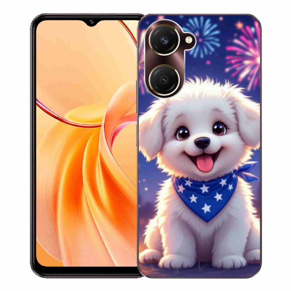 Gélový kryt mmCase na Vivo Y28s 5G - slávnostné šteňa