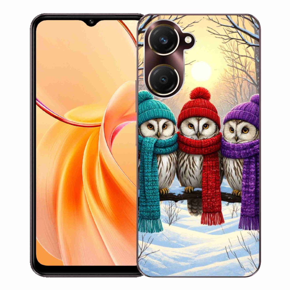 Gélový kryt mmCase na Vivo Y28s 5G - soví priatelia