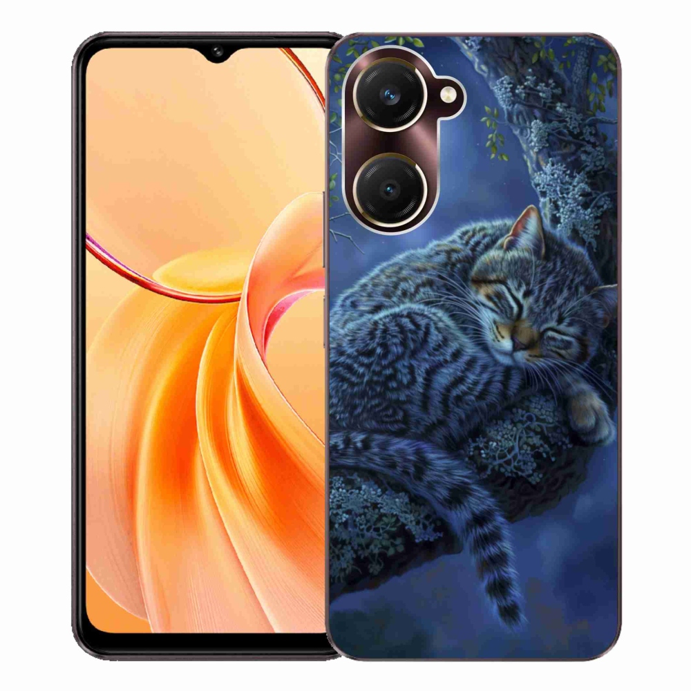 Gélový kryt mmCase na Vivo Y28s 5G - spiaca mačka