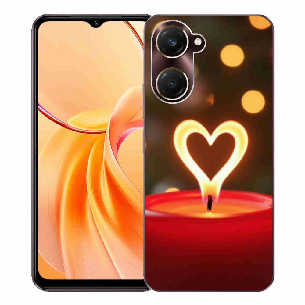 Gélový kryt mmCase na Vivo Y28s 5G - srdce z plameňa