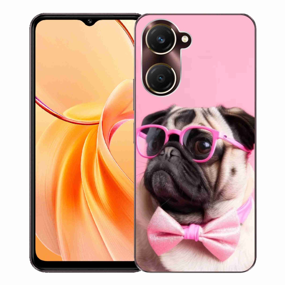 Gélový kryt mmCase na Vivo Y28s 5G - štýlový mops