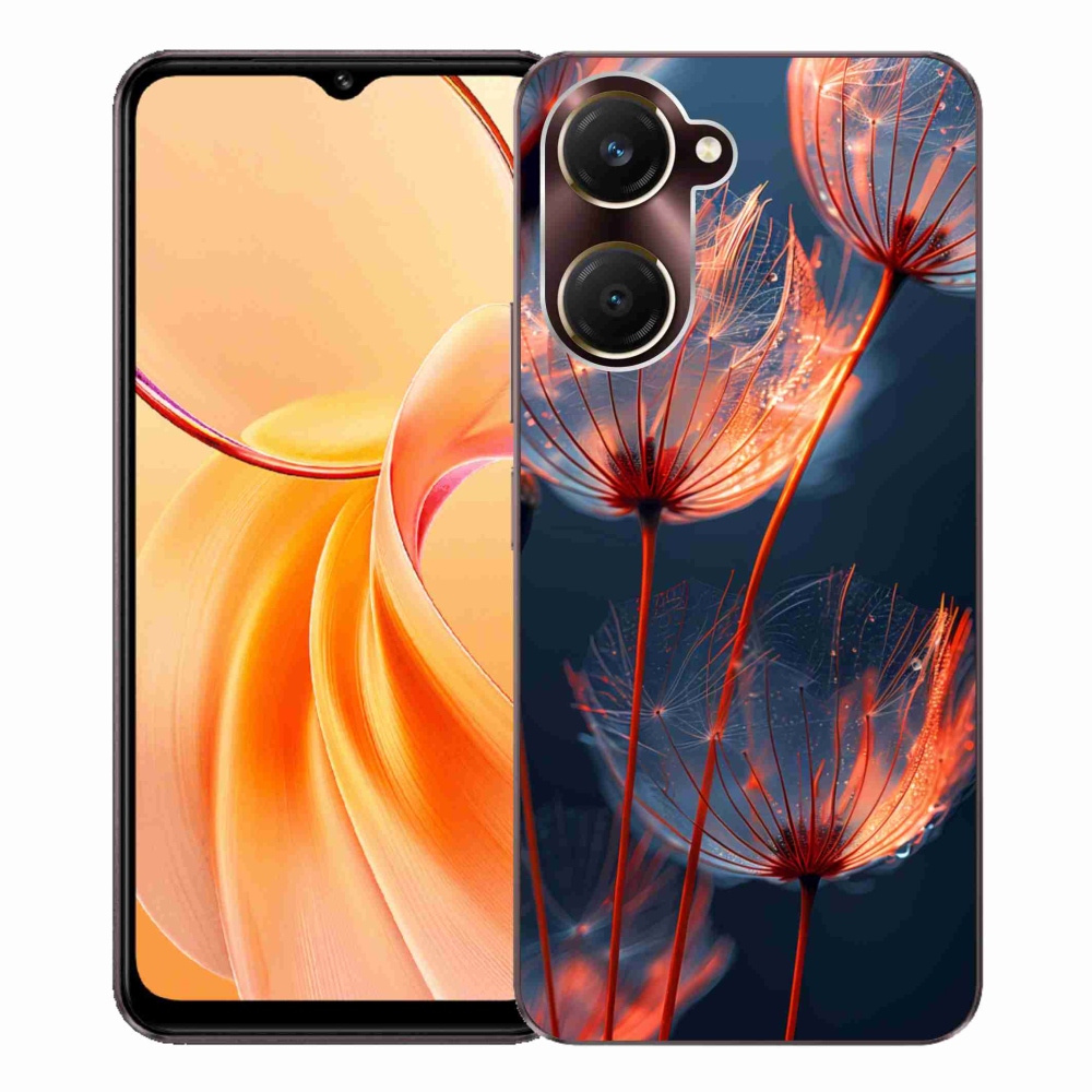 Gélový kryt mmCase na Vivo Y28s 5G - svetielkujúce páperie
