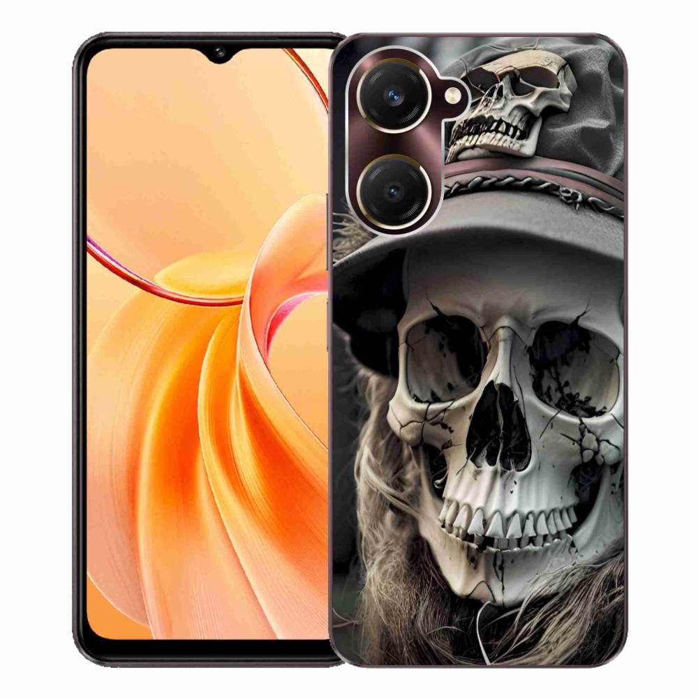 Gélový kryt mmCase na Vivo Y28s 5G - temná lebka