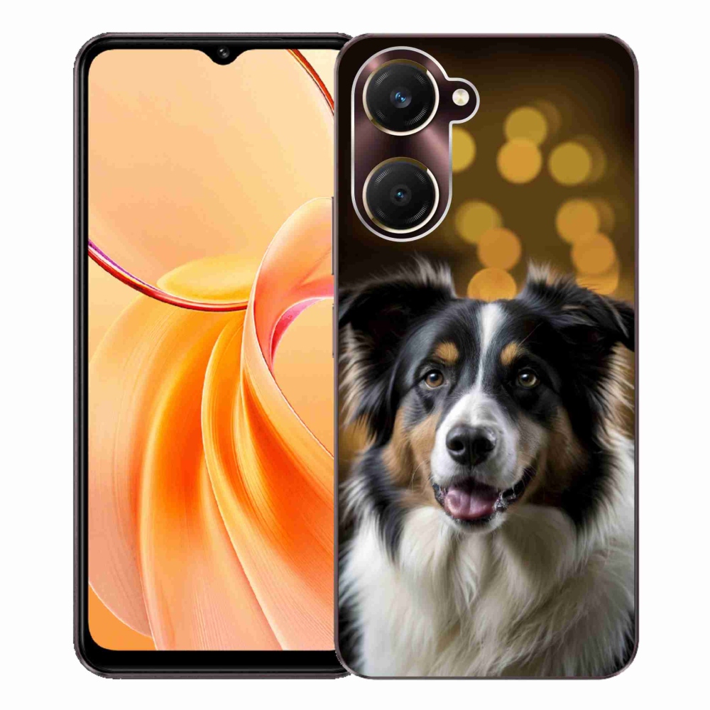 Gélový kryt mmCase na Vivo Y28s 5G - usmievavý austrálsky ovčiak