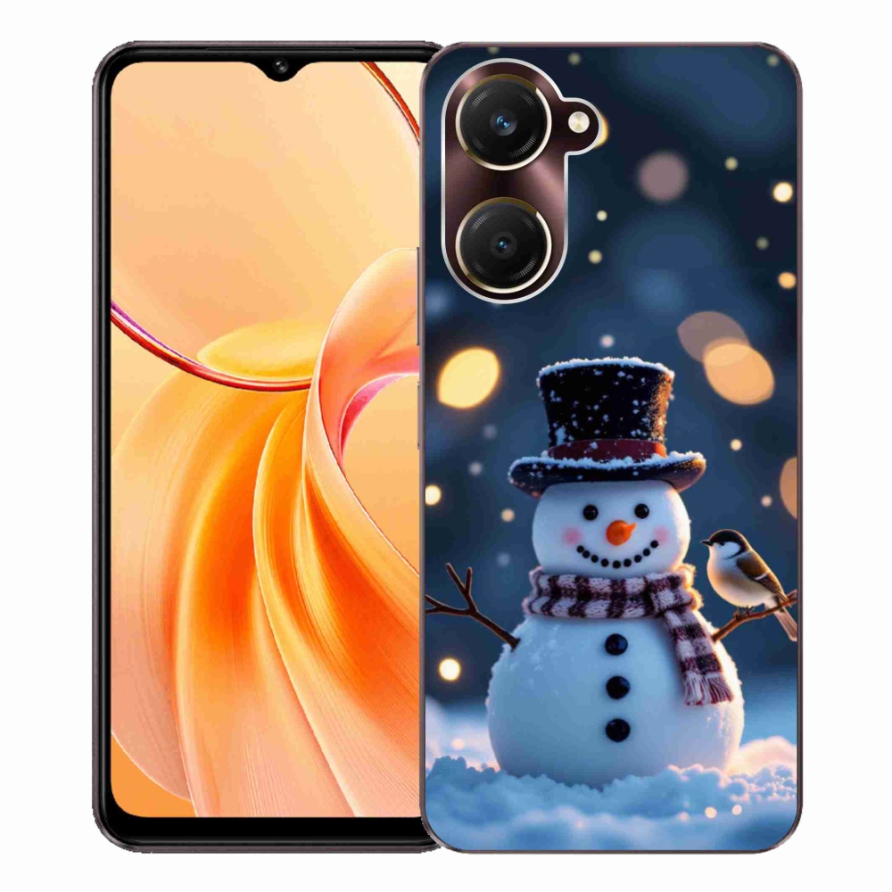 Gélový kryt mmCase na Vivo Y28s 5G - vianočný snehuliak