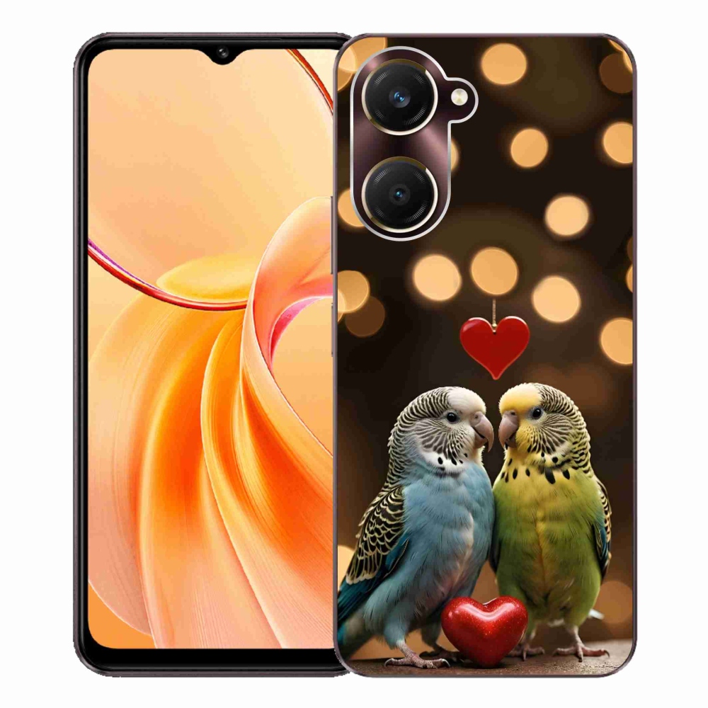 Gélový kryt mmCase na Vivo Y28s 5G - zamilovaní papagáje