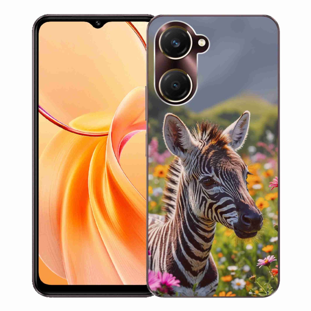 Gélový kryt mmCase na Vivo Y28s 5G - zebra na lúke
