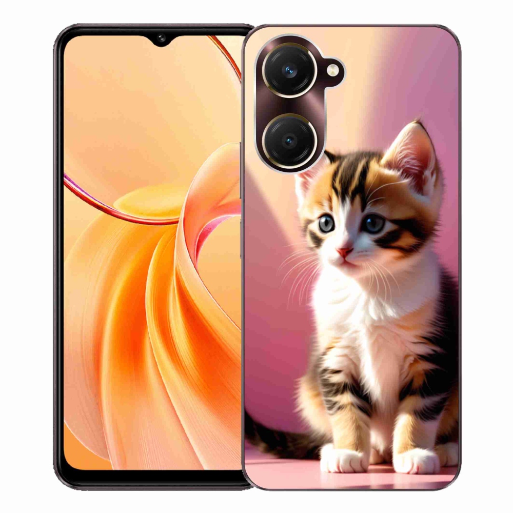 Gélový kryt mmCase na Vivo Y28s 5G - zvedavé mačiatko 2