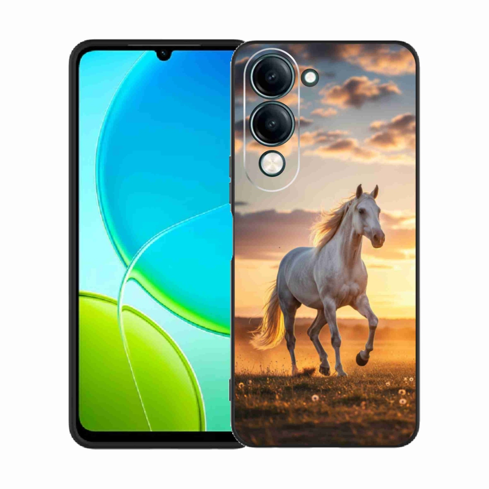 Gélový kryt mmCase na Vivo Y29S 5G - bežiaci biely kôň 2