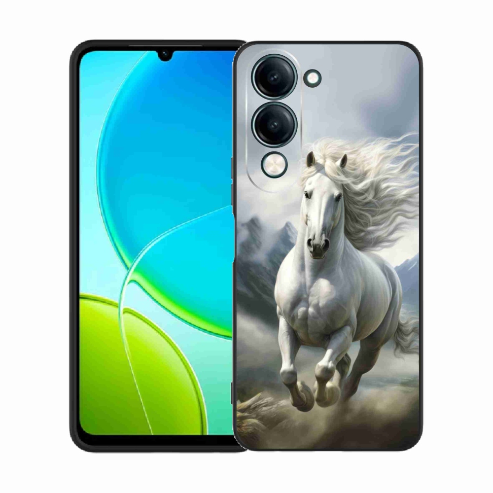 Gélový kryt mmCase na Vivo Y29S 5G - bežiaci biely kôň 3