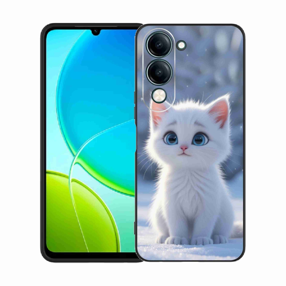 Gélový kryt mmCase na Vivo Y29S 5G - biele mačiatko 3