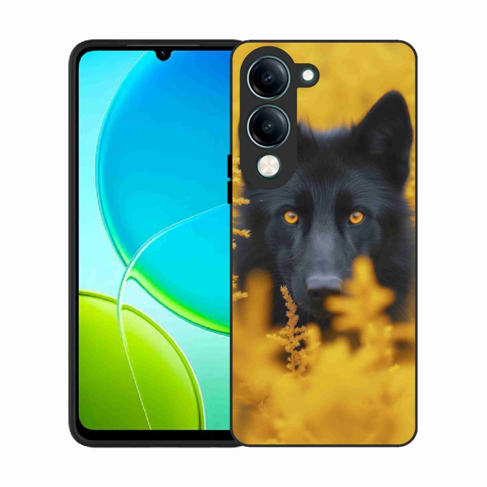 Gélový kryt mmCase na Vivo Y29S 5G - čierny vlk 2