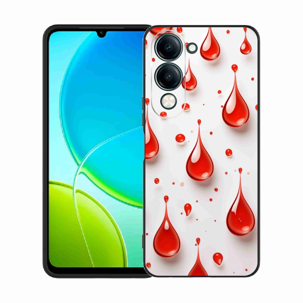 Gélový kryt mmCase na Vivo Y29S 5G - červené kvapky