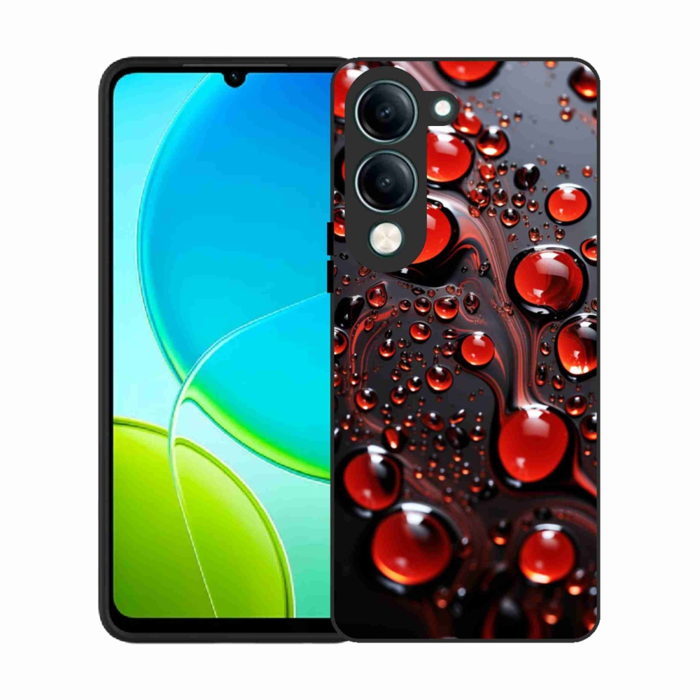 Gélový kryt mmCase na Vivo Y29S 5G - červené kvapky 2