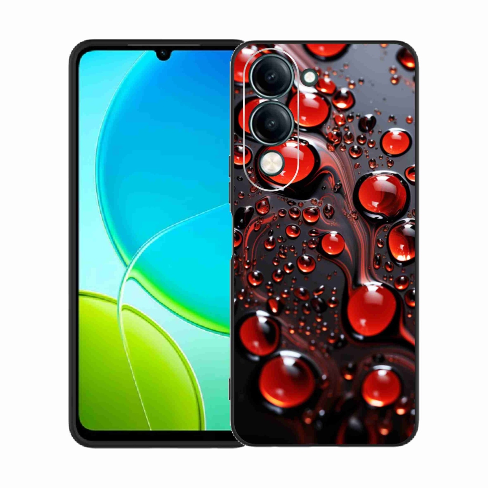 Gélový kryt mmCase na Vivo Y29S 5G - červené kvapky 2