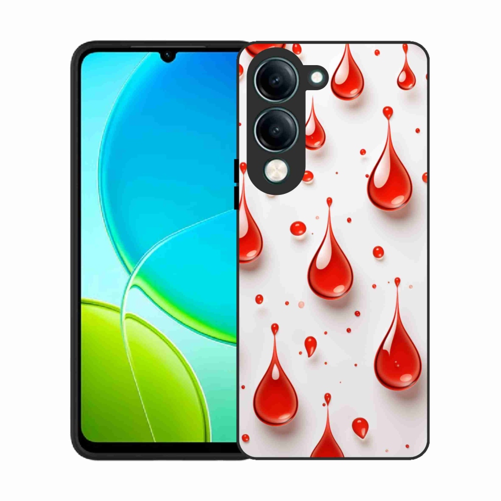Gélový kryt mmCase na Vivo Y29S 5G - červené kvapky