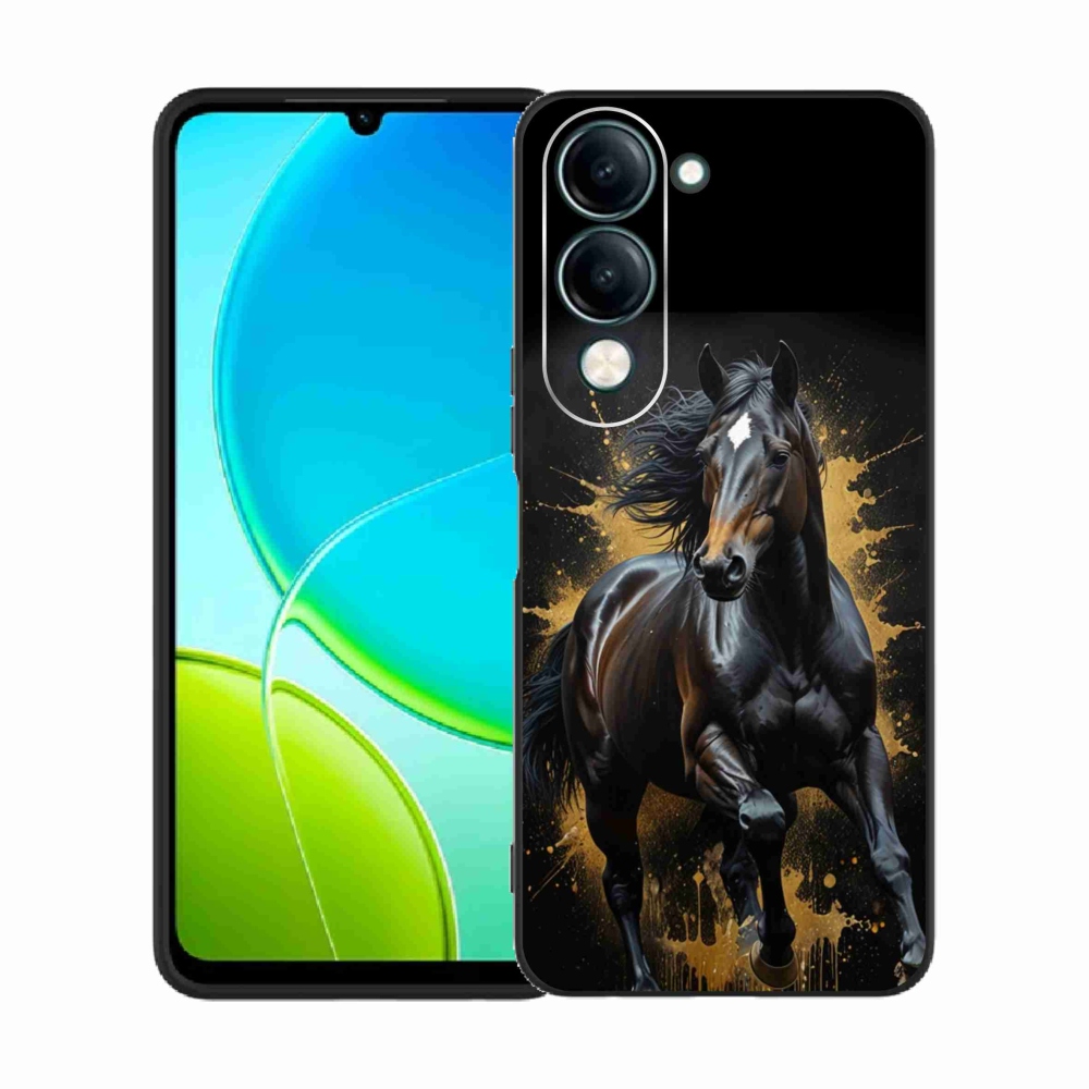 Gélový kryt mmCase na Vivo Y29S 5G - elegantný čierny žrebec