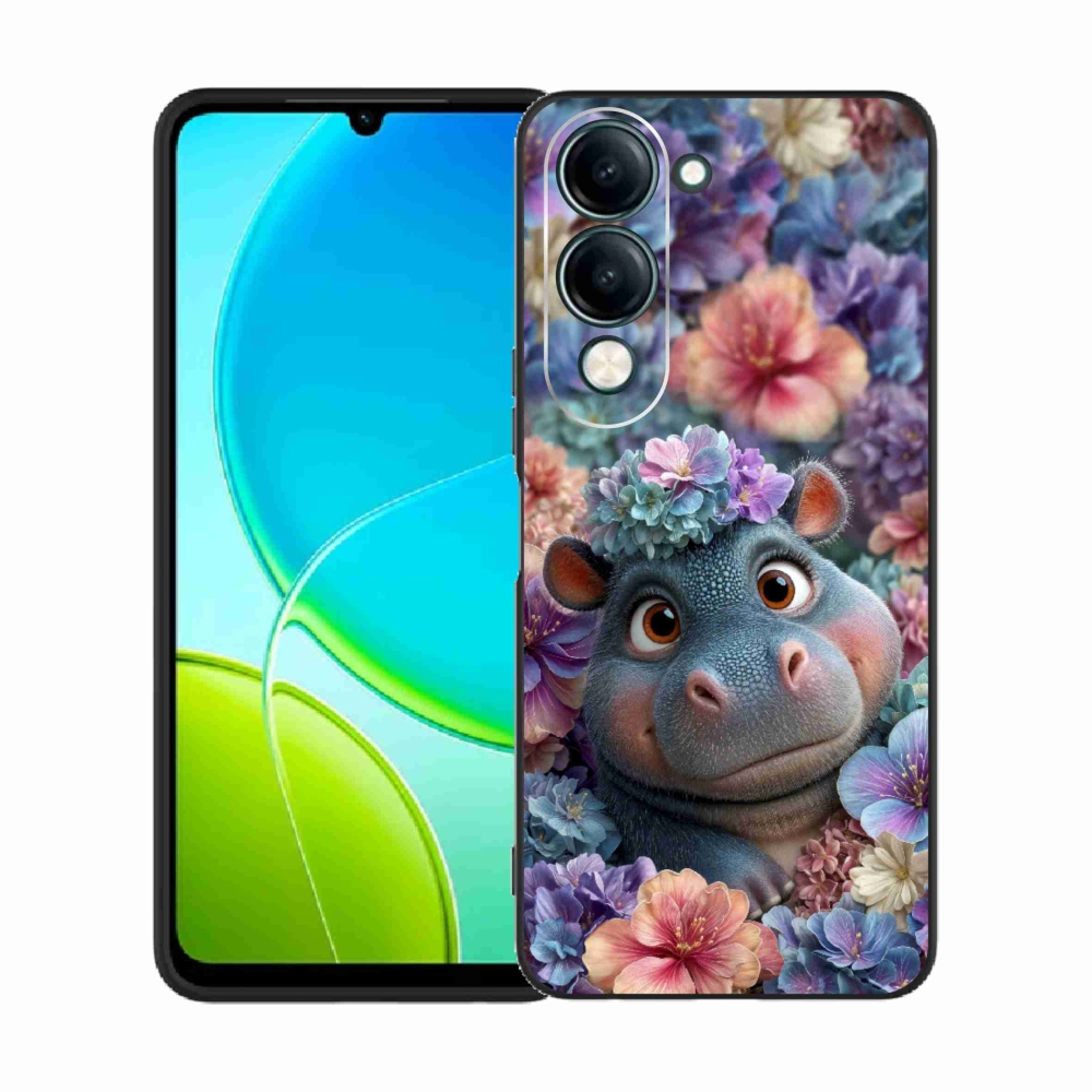 Gélový kryt mmCase na Vivo Y29S 5G - hrošík v kvetoch