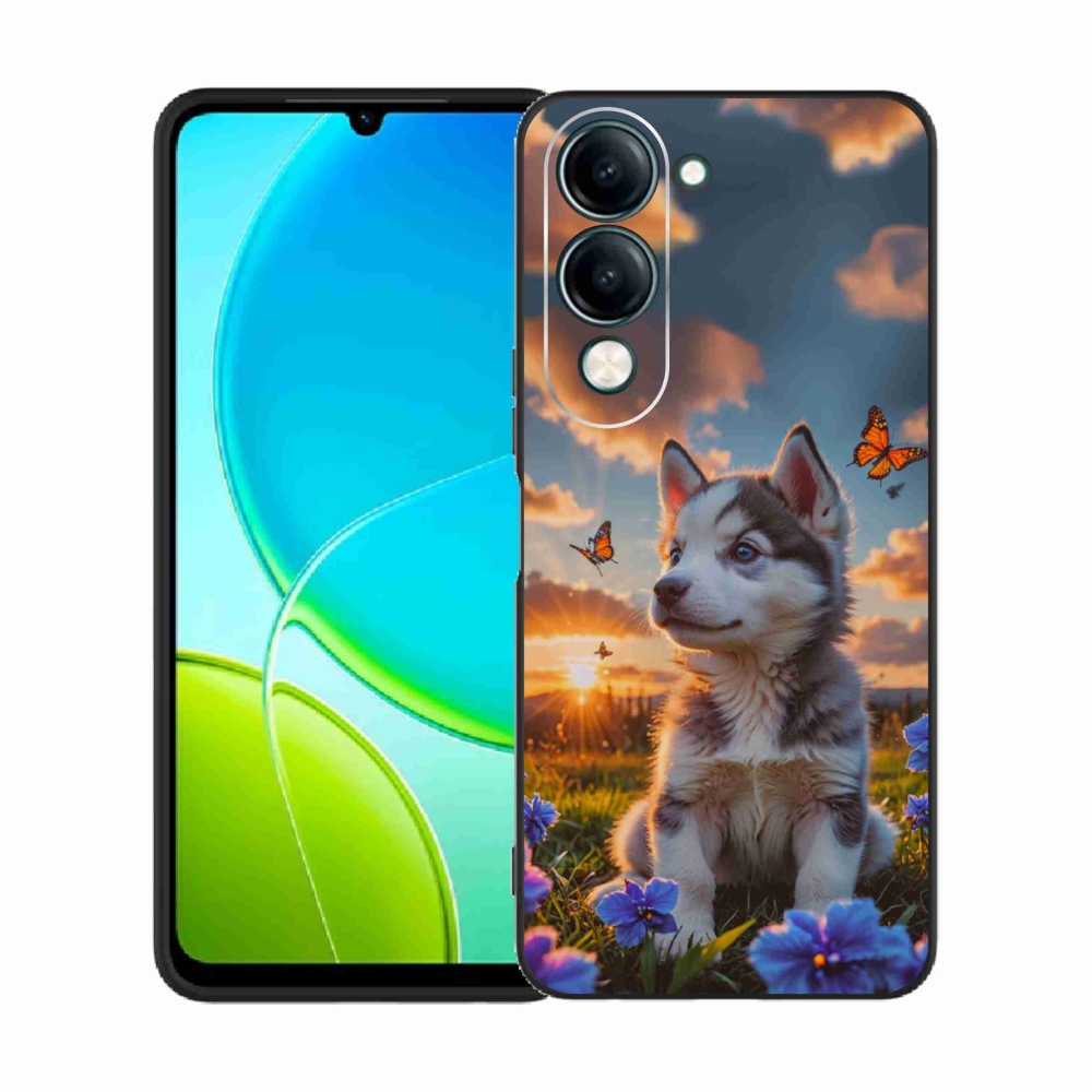 Gélový kryt mmCase na Vivo Y29S 5G - husky pri západe slnka