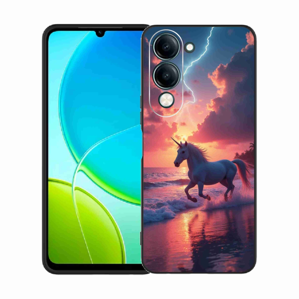 Gélový kryt mmCase na Vivo Y29S 5G - jednorožec na pláži