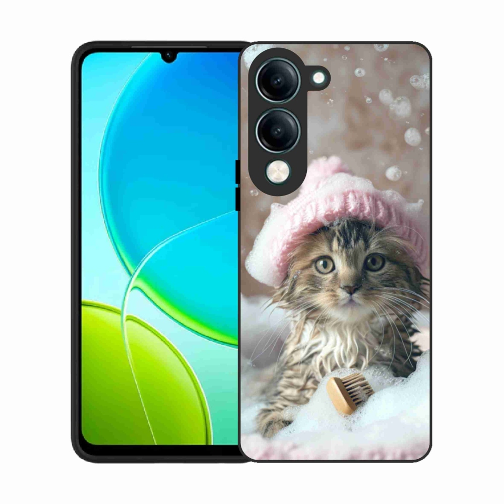 Gélový kryt mmCase na Vivo Y29S 5G - mačiatko a kúpeľ