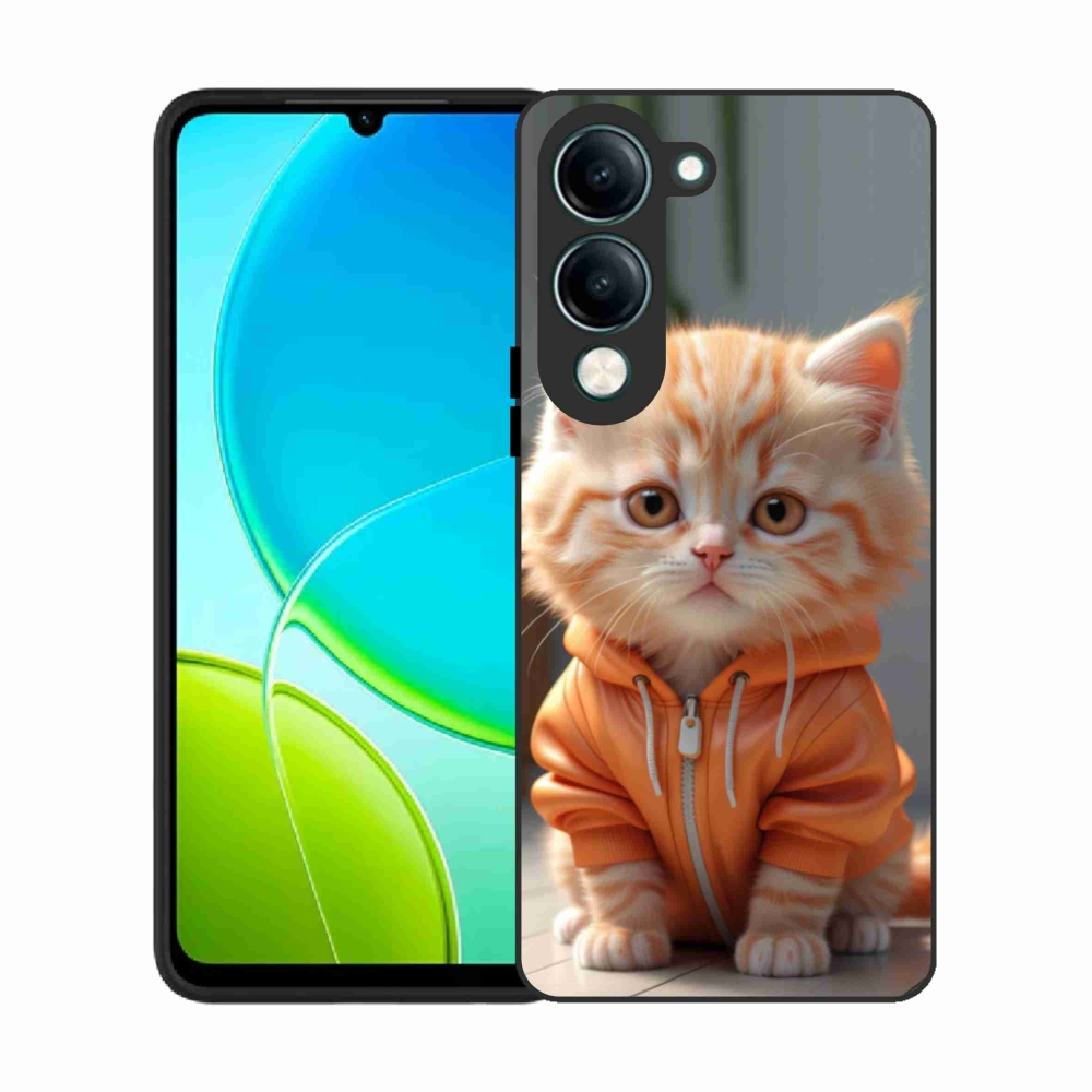 Gélový kryt mmCase na Vivo Y29S 5G - mačiatko v mikine