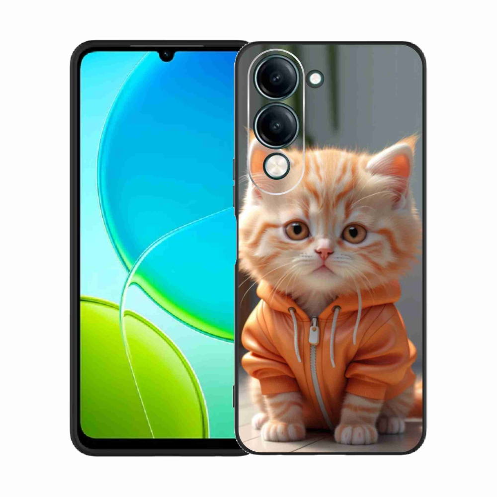 Gélový kryt mmCase na Vivo Y29S 5G - mačiatko v mikine