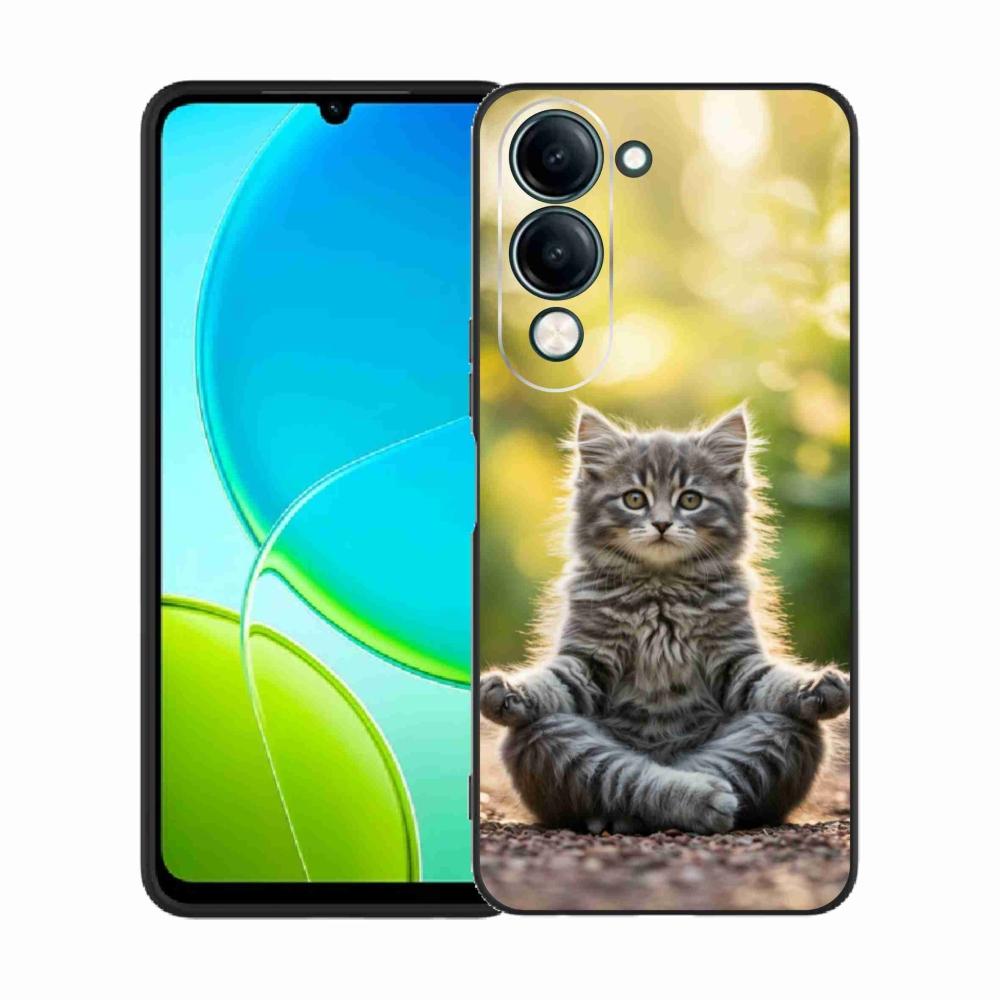 Gélový kryt mmCase na Vivo Y29S 5G - meditujúce mačiatko