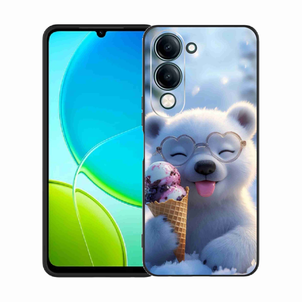 Gélový kryt mmCase na Vivo Y29S 5G - medvedík so zmrzlinou