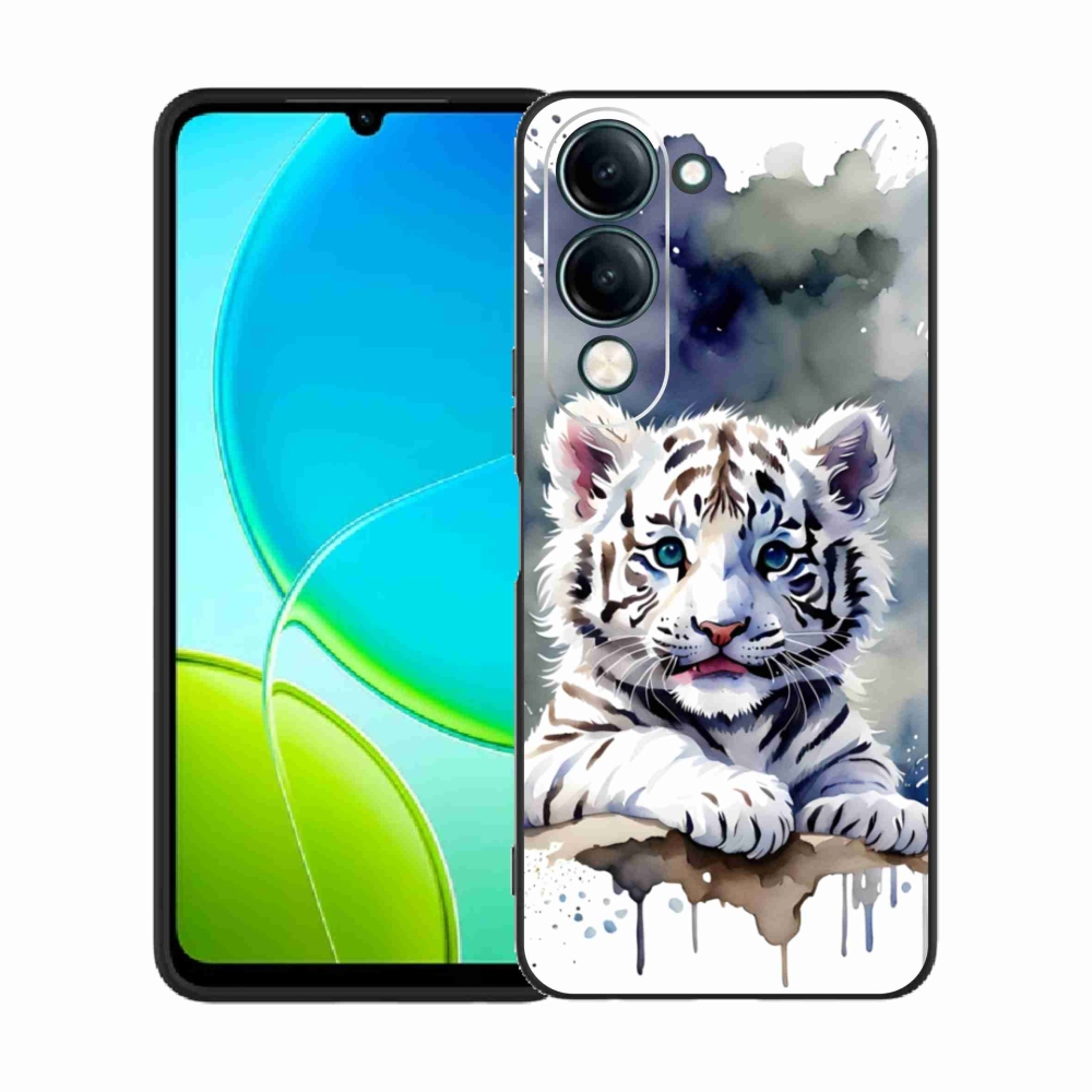 Gélový kryt mmCase na Vivo Y29S 5G - mláďa bieleho tigra