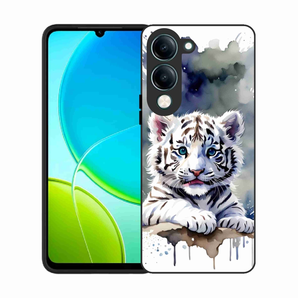 Gélový kryt mmCase na Vivo Y29S 5G - mláďa bieleho tigra