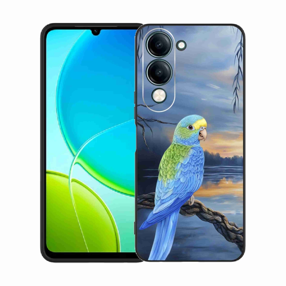 Gélový kryt mmCase na Vivo Y29S 5G - modrý papagáj