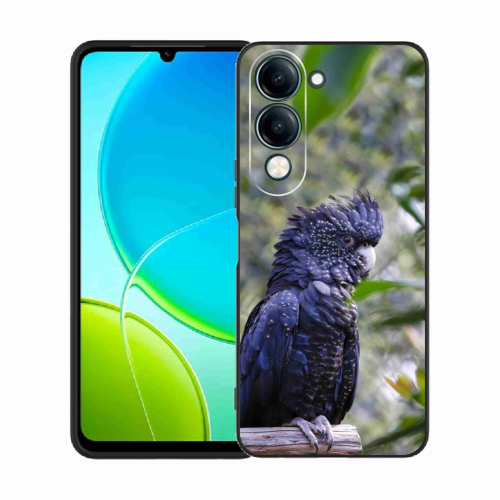 Gélový kryt mmCase na Vivo Y29S 5G - papagáj kakadu čierny