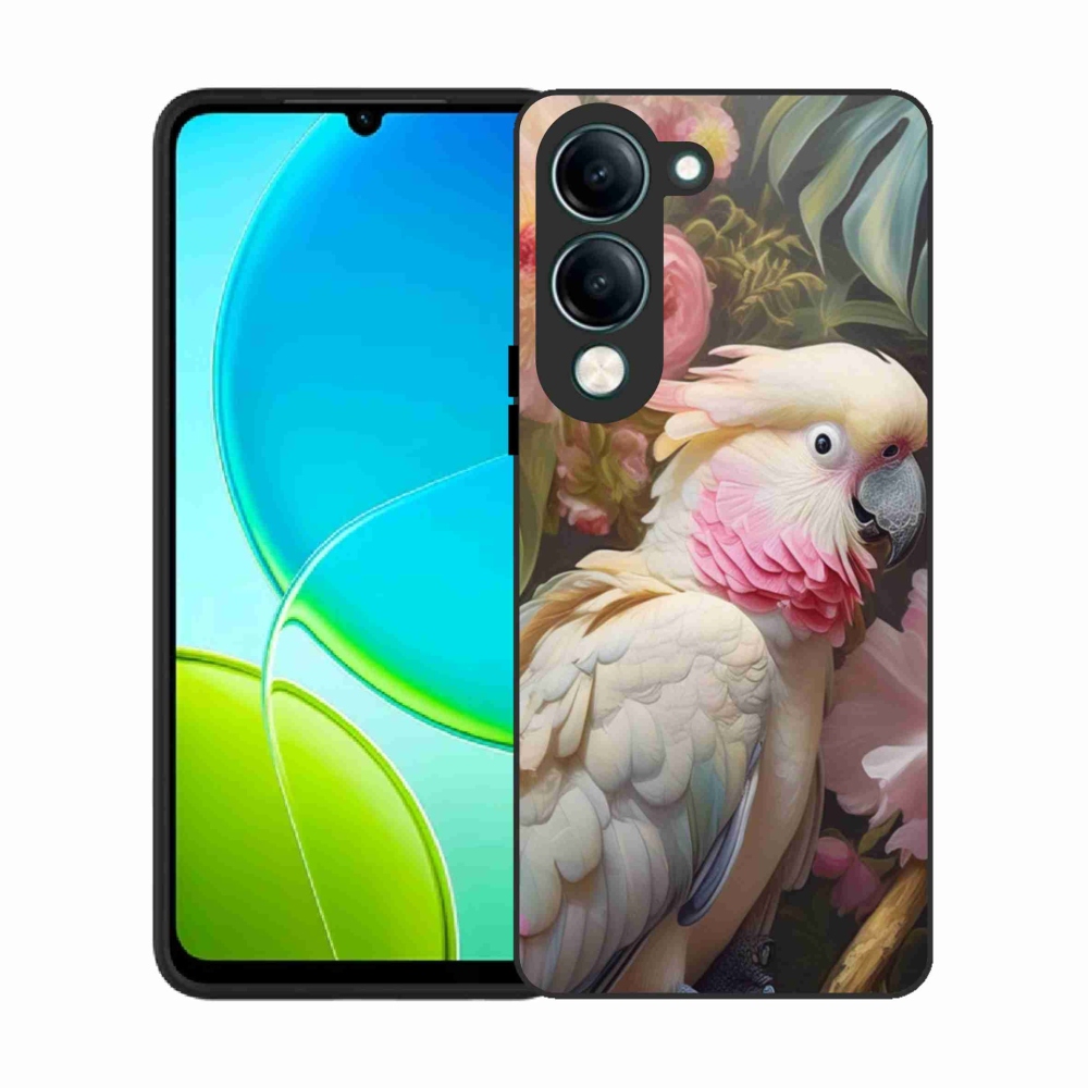 Gélový kryt mmCase na Vivo Y29S 5G - papagáj kakadu ružový 2