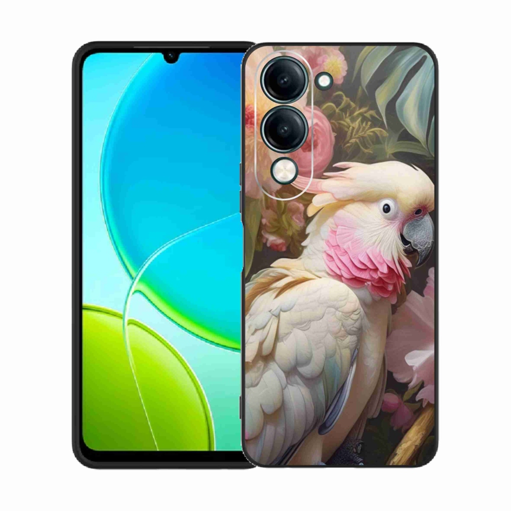 Gélový kryt mmCase na Vivo Y29S 5G - papagáj kakadu ružový 2