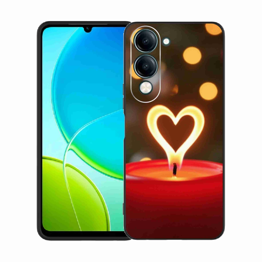 Gélový kryt mmCase na Vivo Y29S 5G - srdce z plameňa