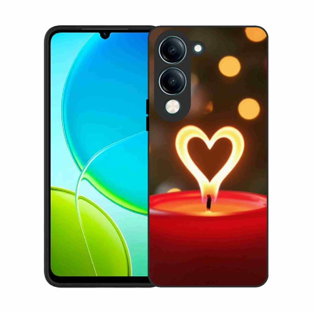 Gélový kryt mmCase na Vivo Y29S 5G - srdce z plameňa