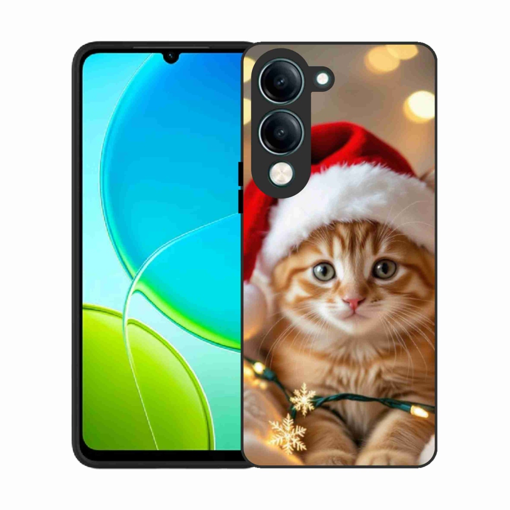 Gélový kryt mmCase na Vivo Y29S 5G - vianočné mačiatko